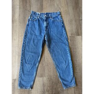 GAP Mom Jeans Womens Sz 28 6P Petite Blue Denim High Rise Retro 90s Style Casual